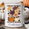 God Is Faithful in Every Season Floral Personalized Mug, Christian Fall Gift with Custom Name God Is Faithful in Every Season Floral Personalized Mug, Christian Fall Gift with Custom Name