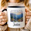 God Is Good All the Time Mountain Christian Personalized Mug, Wildflower Brushstroke Bible Verse Faith Gift with Custom Name God Is Good All the Time Mountain Christian Personalized Mug, Wildflower Brushstroke Bible Verse Faith Gift with Custom Name