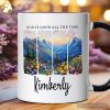 God Is Good All the Time Mountain Christian Personalized Mug, Wildflower Brushstroke Bible Verse Faith Gift with Custom Name God Is Good All the Time Mountain Christian Personalized Mug, Wildflower Brushstroke Bible Verse Faith Gift with Custom Name