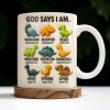 God Says I Am Handsome, Accepted, Bold, Dinosaurs and Bible Verses - Personalized Custom Coffee Mug - KID078_MG God Says I Am Handsome, Accepted, Bold, Dinosaurs and Bible Verses - Personalized Custom Coffee Mug - KID078_MG