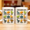 God Says I Am Handsome, Accepted, Bold, Dinosaurs and Bible Verses - Personalized Custom Coffee Mug - KID078_MG God Says I Am Handsome, Accepted, Bold, Dinosaurs and Bible Verses - Personalized Custom Coffee Mug - KID078_MG