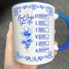 God Says I Am Toile De Jouy Flower - Personalized Accent Mug God Says I Am Toile De Jouy Flower - Personalized Accent Mug