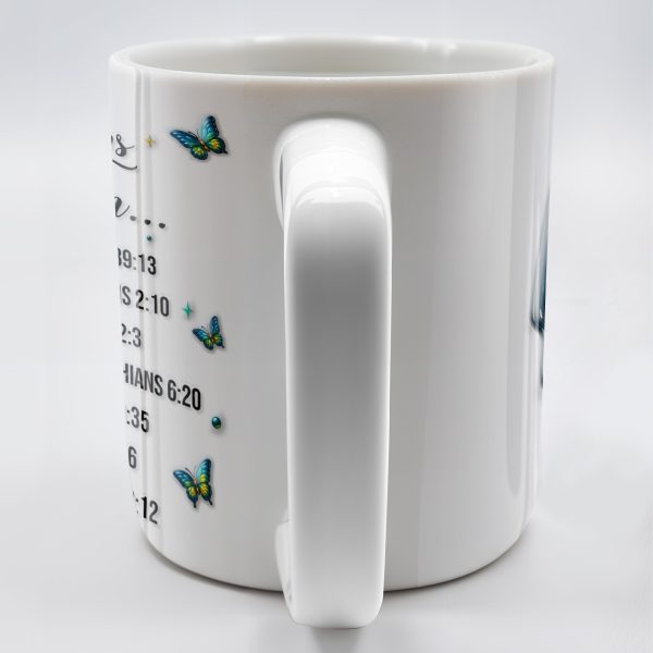 God Says I Am UNIQUE, SPECIAL, LOVELY, Angel Wing and Butterflies - Personalized Custom Coffee Mug - FTH048_MG God Says I Am UNIQUE, SPECIAL, LOVELY, Angel Wing and Butterflies - Personalized Custom Coffee Mug - FTH048_MG