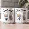 God Says I Am With Name Letter In Bible Christian Gift - Personalized Mug God Says I Am With Name Letter In Bible Christian Gift - Personalized Mug