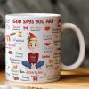 God Says You Are Christmas Affirmation - Personalized Mug God Says You Are Christmas Affirmation - Personalized Mug