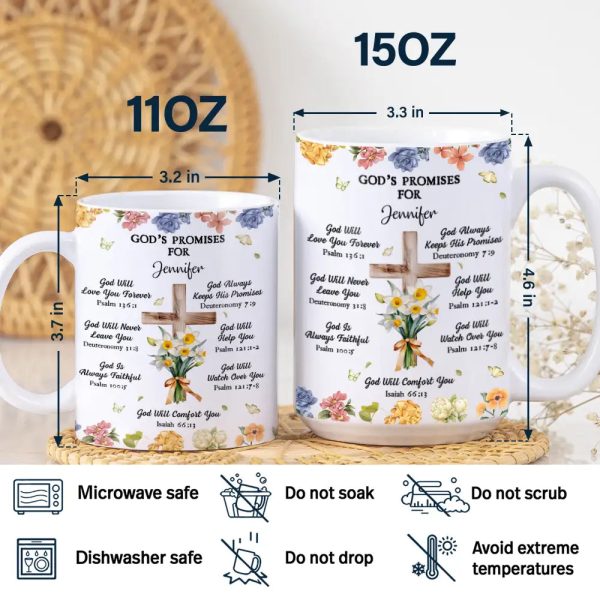 God's Promises Birth Flower Bouquet - Personalized White Edge-to-Edge Mug God's Promises Birth Flower Bouquet - Personalized White Edge-to-Edge Mug