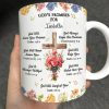 God's Promises Birth Flower Bouquet - Personalized White Edge-to-Edge Mug God's Promises Birth Flower Bouquet - Personalized White Edge-to-Edge Mug