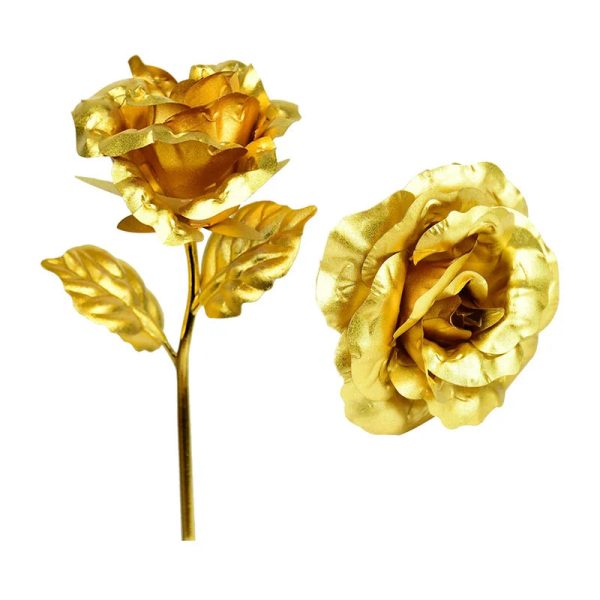 Gold Foil Eternal Rose Bouquet – Valentine’s Gift for Her