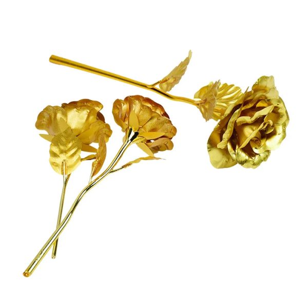 Gold Foil Eternal Rose Bouquet – Valentine’s Gift for Her