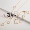 Gold Plated Five Leaf Flower Adjustable Bracelet Gold Plated Five Leaf Flower Adjustable Bracelet