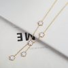 Gold Plated Five Leaf Flower Adjustable Bracelet Gold Plated Five Leaf Flower Adjustable Bracelet