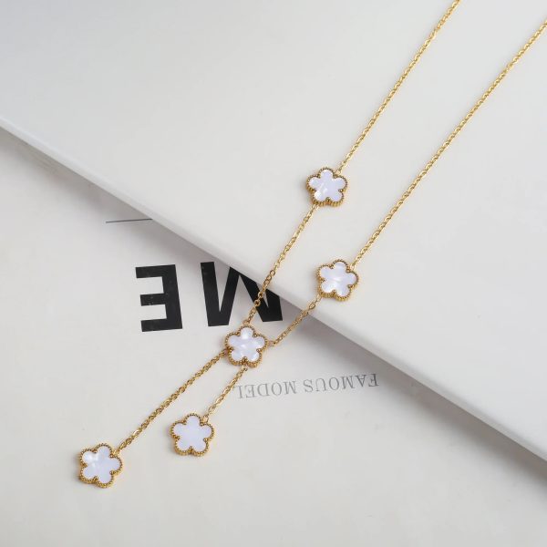 Gold Plated Five Leaf Flower Adjustable Bracelet Gold Plated Five Leaf Flower Adjustable Bracelet