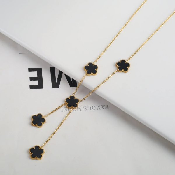 Gold Plated Five Leaf Flower Adjustable Bracelet Gold Plated Five Leaf Flower Adjustable Bracelet