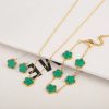 Gold Plated Five Leaf Flower Adjustable Bracelet Gold Plated Five Leaf Flower Adjustable Bracelet