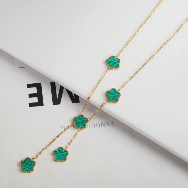 Gold Plated Five Leaf Flower Adjustable Bracelet Gold Plated Five Leaf Flower Adjustable Bracelet