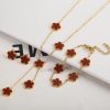 Gold Plated Five Leaf Flower Adjustable Bracelet Gold Plated Five Leaf Flower Adjustable Bracelet