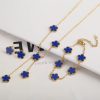 Gold Plated Five Leaf Flower Adjustable Bracelet Gold Plated Five Leaf Flower Adjustable Bracelet