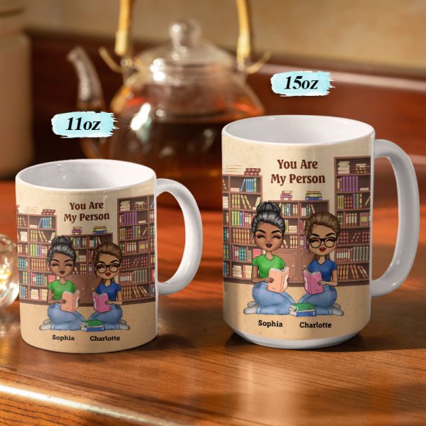 Good Books Like Good Friends Reading - BFF Bestie Gift - Personalized Custom White Edge-to-Edge Mug Good Books Like Good Friends Reading - BFF Bestie Gift - Personalized Custom White Edge-to-Edge Mug