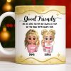 Good Friends Are Like Stars, Girls Holding Hot Cocoa - Personalized Custom Coffee Mug - BST513_MG Good Friends Are Like Stars, Girls Holding Hot Cocoa - Personalized Custom Coffee Mug - BST513_MG