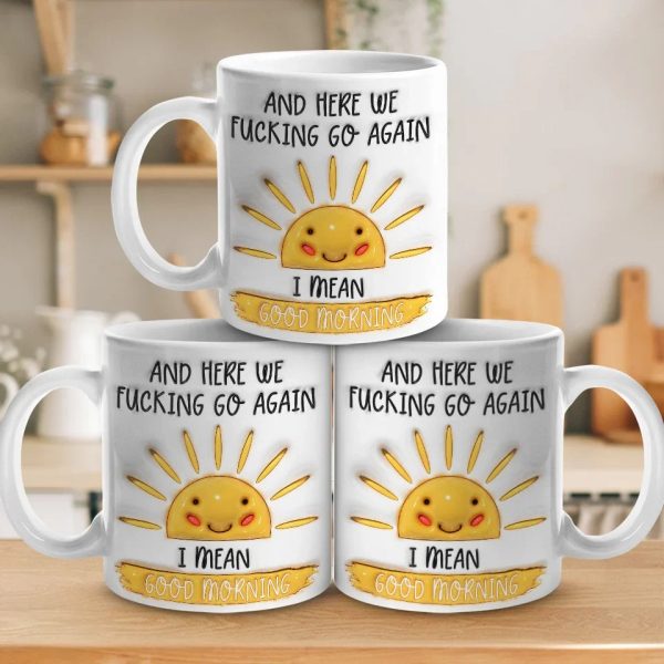 Good Morning - Friend 3D Inflated Effect Printed Mug - Christmas Gift For Yourself, Best Friends, Sisters, Family Members, Coworkers Good Morning - Friend 3D Inflated Effect Printed Mug - Christmas Gift For Yourself, Best Friends, Sisters, Family Members, Coworkers