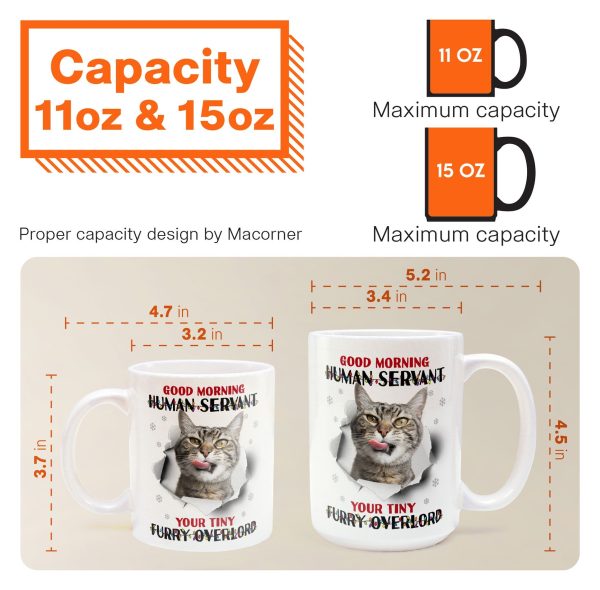 Good Morning Human Funny Style Christmas - Personalized Photo Mug Good Morning Human Funny Style Christmas - Personalized Photo Mug