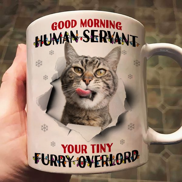 Good Morning Human Funny Style Christmas - Personalized Photo Mug Good Morning Human Funny Style Christmas - Personalized Photo Mug