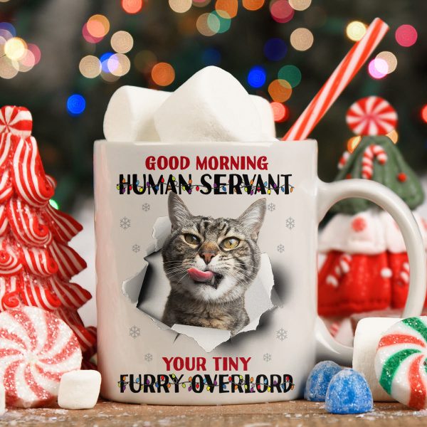 Good Morning Human Funny Style Christmas - Personalized Photo Mug Good Morning Human Funny Style Christmas - Personalized Photo Mug