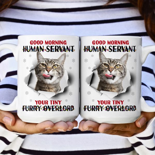 Good Morning Human Funny Style Christmas - Personalized Photo Mug Good Morning Human Funny Style Christmas - Personalized Photo Mug