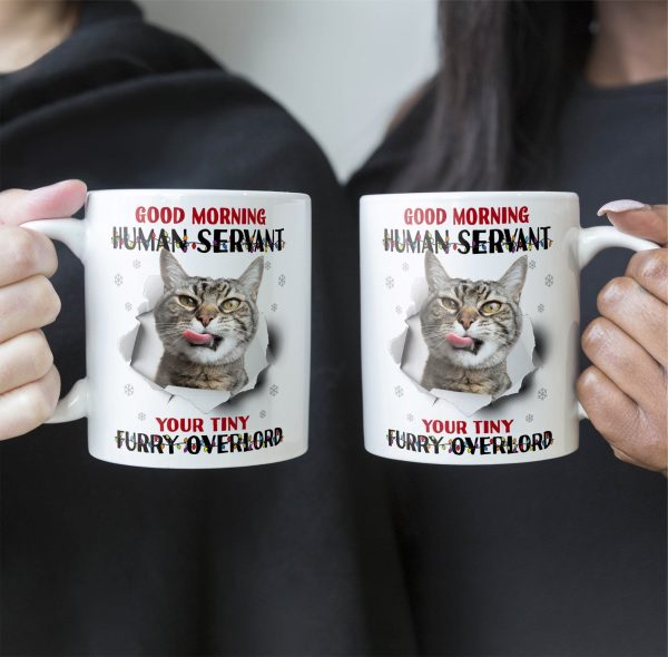 Good Morning Human Funny Style Christmas - Personalized Photo Mug Good Morning Human Funny Style Christmas - Personalized Photo Mug