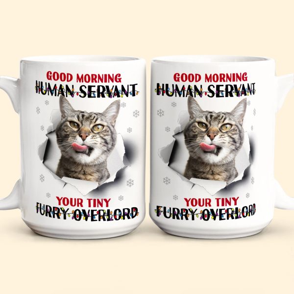 Good Morning Human Funny Style Christmas - Personalized Photo Mug Good Morning Human Funny Style Christmas - Personalized Photo Mug