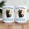 Good Morning Human Servant - Cartoon Cat - Personalized Mug Good Morning Human Servant - Cartoon Cat - Personalized Mug