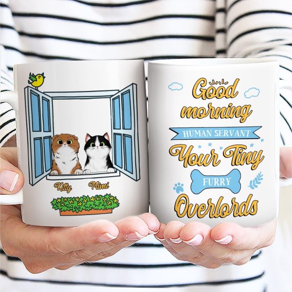 Good Morning Human Servant - Gift For Pet Lover - Personalized Custom White Edge-to-Edge Mug Good Morning Human Servant - Gift For Pet Lover - Personalized Custom White Edge-to-Edge Mug