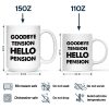 Goodbye Tension Hello Pension - Personalized Mug Goodbye Tension Hello Pension - Personalized Mug