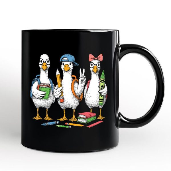 Goose Back to School Personalized Mug, Cute Teacher Student Classroom Gift with Custom Name Goose Back to School Personalized Mug, Cute Teacher Student Classroom Gift with Custom Name