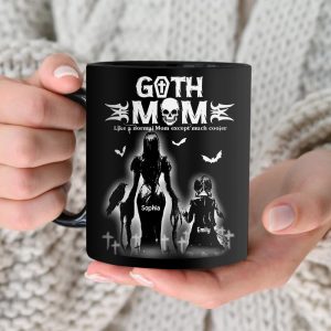 Gothic Mom And Daughter Black Mug Personalized Coffee Mug, Mother's Day Gift BLM-03qhqn150423