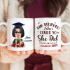 Graduation mug, Custom Chibi Art, Personal Mug, HN590