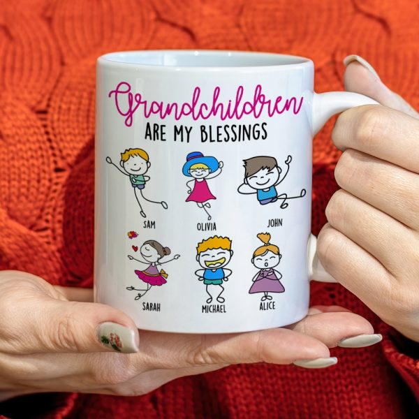 Grandchildren Are My Blessings- Personalized Coffee Mug- Gifts For Grandma- Gifts For Grandpa- Grandparents Coffee Mug Grandchildren Are My Blessings- Personalized Coffee Mug- Gifts For Grandma- Gifts For Grandpa- Grandparents Coffee Mug
