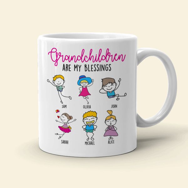 Grandchildren Are My Blessings- Personalized Coffee Mug- Gifts For Grandma- Gifts For Grandpa- Grandparents Coffee Mug Grandchildren Are My Blessings- Personalized Coffee Mug- Gifts For Grandma- Gifts For Grandpa- Grandparents Coffee Mug
