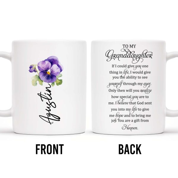 Granddaughter Gift From Heaven With Violet Design - Personalized Custom Coffee Mug - GDT061_MG Granddaughter Gift From Heaven With Violet Design - Personalized Custom Coffee Mug - GDT061_MG