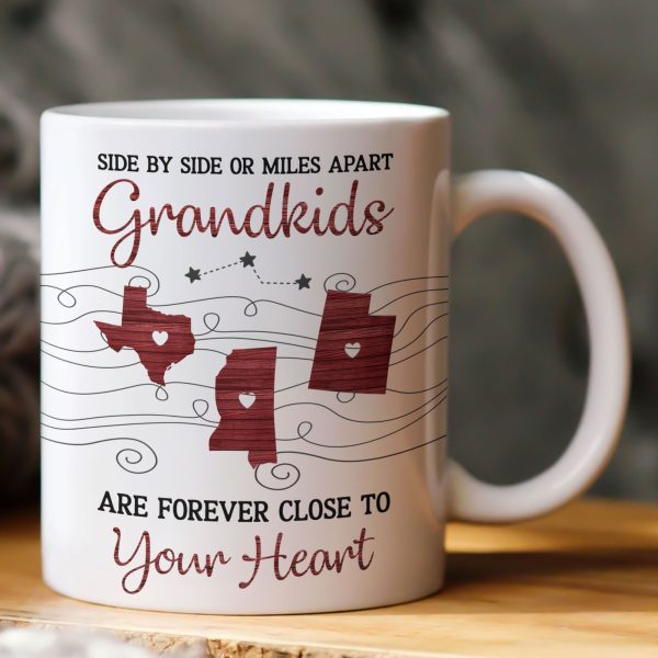 Grandkids Are Forever Close To Your Heart - Personalized Mug Grandkids Are Forever Close To Your Heart - Personalized Mug