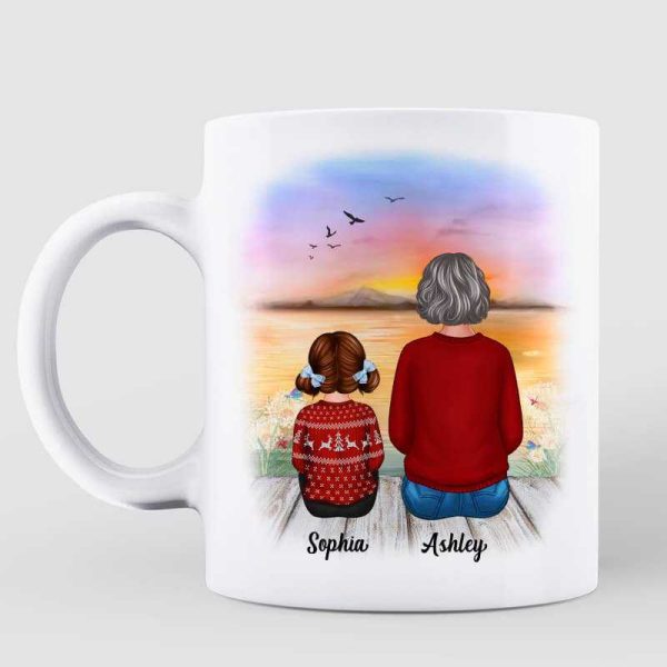 Grandkids Grandma Side By Side Family Personalized Mug Grandkids Grandma Side By Side Family Personalized Mug
