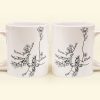 Grandma Grandchildren Holding Hand Floral Pattern - Personalized Mug