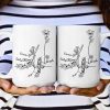 Grandma Grandchildren Holding Hand Floral Pattern - Personalized Mug