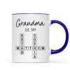Grandma Mom Est. Crossword Puzzle Art Personalized Mug