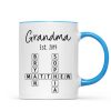 Grandma Mom Est. Crossword Puzzle Art Personalized Mug