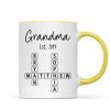 Grandma Mom Est. Crossword Puzzle Art Personalized Mug