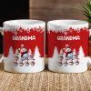 Grandma's Christmas Mug with Snowman Family, Cute Red Winter Scene, Durable Ceramic, Warm Morning Coffee, Creative Gift Grandma's Christmas Mug with Snowman Family, Cute Red Winter Scene, Durable Ceramic, Warm Morning Coffee, Creative Gift