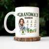 Grandma's Garden And Bees - Personalized White Ceramic Mug - Gift For Mom, Grandma, Mothers Day, Plant Lovers | GR21 NA94