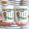 Grandma's Garden And Bees - Personalized White Ceramic Mug - Gift For Mom, Grandma, Mothers Day, Plant Lovers | GR21 NA94