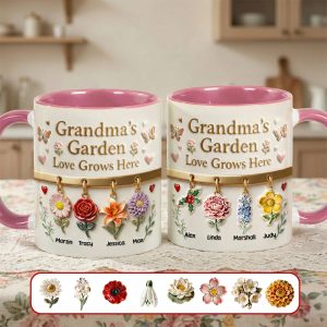 Grandma's Garden Coffee Accent Mug - Personalized Gifts For Grandma 03NAMG271225
